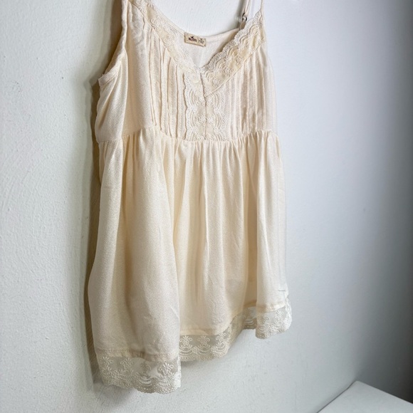 HOLLISTER Vintage Y2K Babydoll Lace Trim Ethereal Cami Tank Top Ivory Cream XS/S - Picture 3 of 12